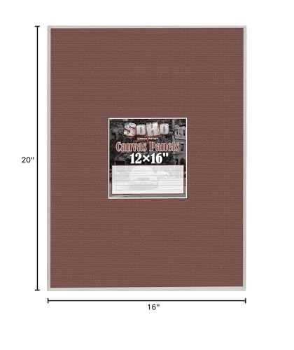 SoHo Artist Cotton Canvas All Media Panels - 16x20-3 Pack of Double Primed Cotton Acid-Free Panels Bonded Canvases for Paintings, Artwork and More - size: 16x20
