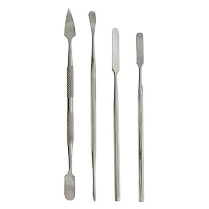 SE 4-Piece Stainless Steel Spatula Set - Versatile Tools for Electronics, Jewelry, Clay, and Craft Projects - DD301