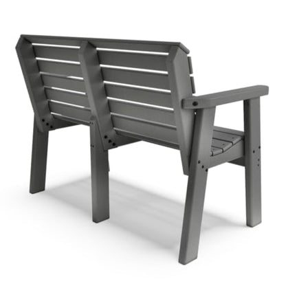 BY THE YARD 48" Garden Bench (Gray) - color: Grey