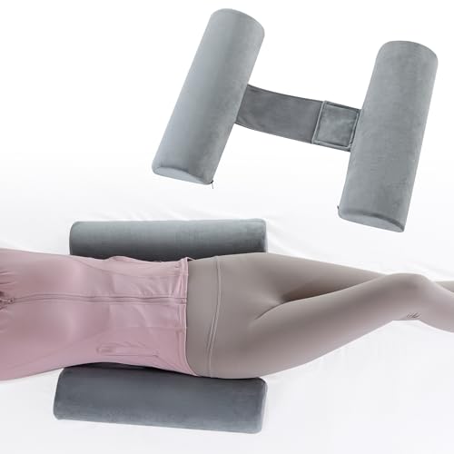 HOMBYS Memory Foam Sleep Position Training Pillow, Half Moon Bolster Body Supportive Trainer Pillow for Back Sleeper Side Sleeper, Adjustable Semi Roll Body Pillow - Grey
