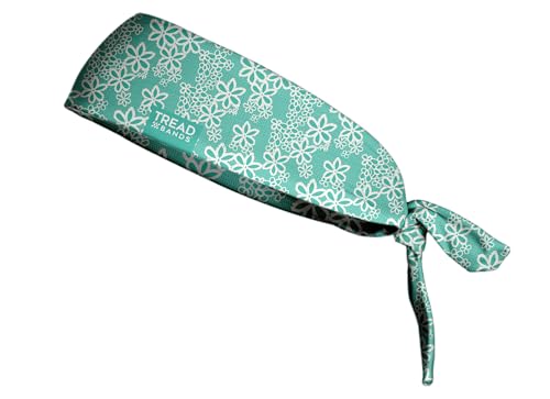 TreadBands All Terrain Tieback Non Slip Headband - Designs. Guaranteed to Stay in Place, Keeps Sweat Out of Your Eyes, Patented Grip Technology. - color: Design Mint Lace