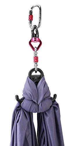 F.Life Aerial Silk 10 Yards Kit Durable Aerial Yoga Hammock with Hardware & Guide Aerial Swing for Acrobatic Flying Yoga - color: Dark Gray