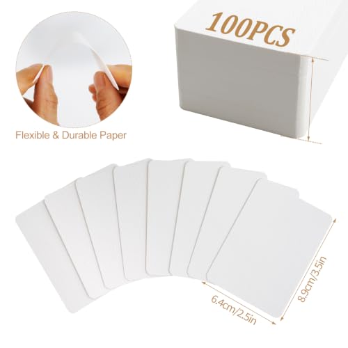 Moriquill 100 Watercolor ATC Cards, 300gsm Cold Press with Cotton Fibers | 2.5 x 3.5 in Artist Trading Cards with Rounded Corners for Painting, Journaling, Scrapbooking and Mixed Media - size: 2.5x3.5