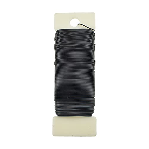 HAHIYO 22Gauge Black Wire - 1Roll, 38Yards (115Feet) Flexible Floral Wire for Crafts, Christmas Wreaths, Tree & Flower Arrangement, Wedding DIY - color: Black, size: 22Gauge-1P/38Yards