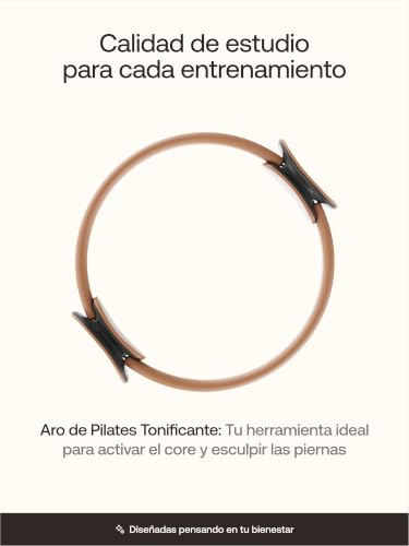 BetterMe Toning Pilates Ring – Magic Circle Pilates Ring for Strength & Flexibility – 15 Inch Fitness Ring for Home Pilates & Yoga Workouts - color: Mocha