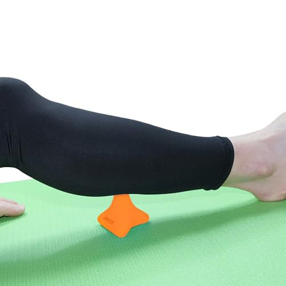 Manual Trigger Point Massage Tool Small Massager Ball 3″×2.6″ Orange - color: Orange