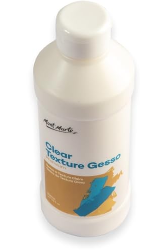 Mont Marte Premium Clear Texture Gesso Acrylic Medium 16.9oz (500ml) - size: 16.91 Fl Oz (Pack of 1)
