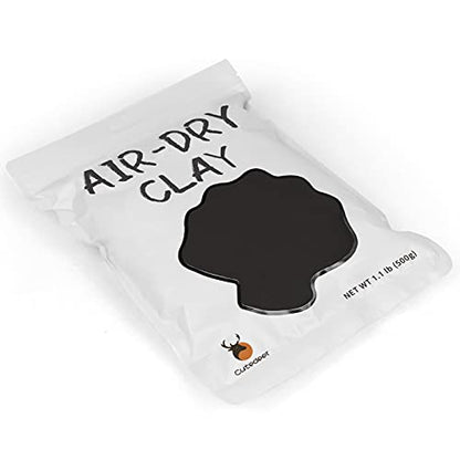 Cutedeer Black Air Dry Clay, 1.1lb Foam Modeling Clay, Soft Squishy Molding for Kids Adults, Arts & Crafts Project Slime Supplies(1.1lb - 1 Pack, Black) - color: Black, size: 1.1lb - 1 PACK