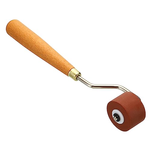 PATIKIL 0.8 Inch Rubber Roller Brayer, Anti Skid Hard Rubber Roller Tools for Wallpaper Art Craft Printing Printmaking Ink Stamping Tape Construction - size: 0.8 Inch