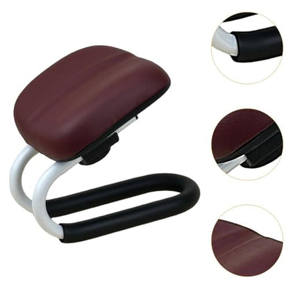 Meditation Bench, Adjustable Height Kneeling Stool with Thick Cushion, Deep Red Seiza Chair for Yoga Zen Prayer Practice - color: Deep Red