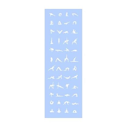 Hot Yoga Towel - Mat-Sized, Microfiber, Super Absorbent, Anti-Slip, 25" x 72" - for Exercise, Fitness, Pilates Gear, Blue