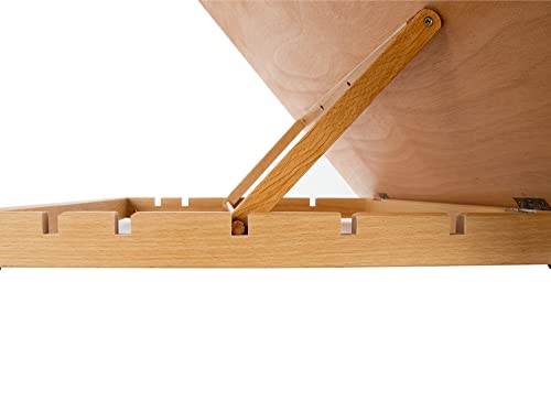 SoHo Urban Artist Extra Large 19.75" x 29.5" Adjustable Portable Drawing Board Stand Easel, 5 Positions, Natural Beechwood Finish - size: 19.75x29.5"