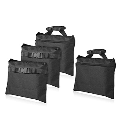 Sandbags 4 Packs with 4 PE Bags, Heavy Duty Sand Bags, Sand Bags for Weight with Zipper and Buckle Straps for Support Light Stand, More 2/4/6/8/10/12 Packs Sand Bag to Choose. - size: 4 PCS