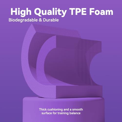 Large Thick Balance Pad Non-Slip Stability Trainer Yoga & Pilates - color: Purple