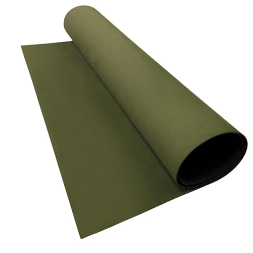 LotusFoam Large 3mm EVA Foam Sheet - 44"x 85" High Density Foam 130 kg/m3 for Cosplay, Costumes, Crafts, Flooring, Outdoor Use - 35 Colors (Olive Green) - Olive Green - color: Olive Green