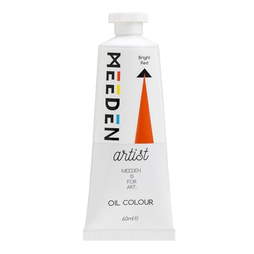 MEEDEN Artist Grade Oil Paint: Bright Red - 60ml/2oz Tube | Professional Art Paints and Supplies for Canvas Painting - color: Bright Red, size: 2 Fl Oz (Pack of 1)