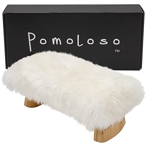 Meditation Bench Luxury Genuine Sheepskin Seat Cover meditate deeper & longer in pure comfort - mindful prayer kneeler - unique ergonomic design supports back and knees to bring health & wellbeing