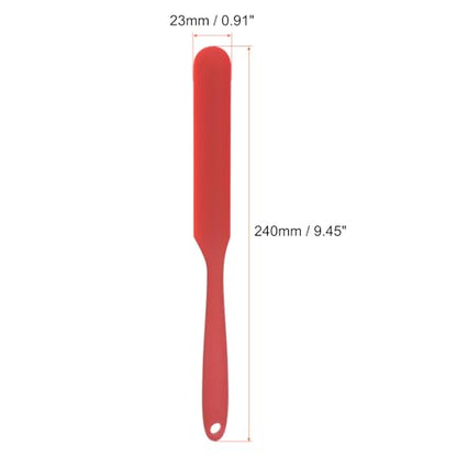 HARFINGTON 2Pcs Silicone Spatula Scraper 9.45" Reusable Non-Stick Flexible Spatulas for Epoxy Resin Liquid Paint Arts DIY Crafts, Red - color: Red