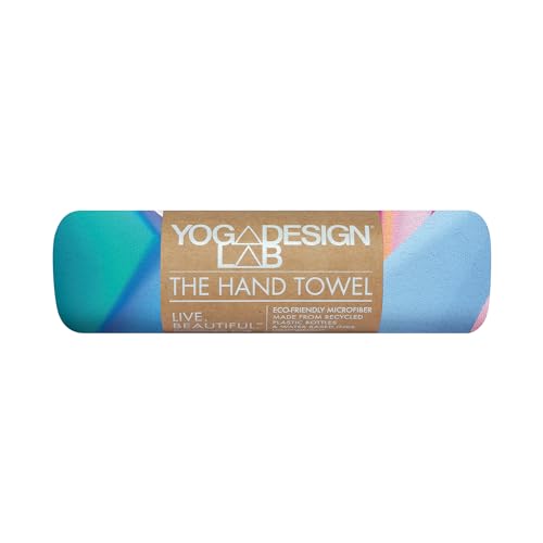 yogadesignlab | The Hand Towel | Premium Non Slip Hand Towel | Designed in Bali | Colorful Eco Printed + Quick Dry + Soft | Hot Yoga, Bikram, Ashtanga, Sport, Barre, Travel (Crystal) - color: Crystal