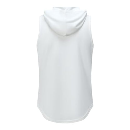 Womens Workout Hooded Tank Yoga Tops Running Shirts Quick Dry Gym Sleeveless Hoodie - color: 1 Pack: White, size: Small
