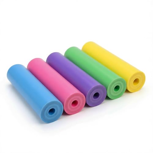 5 Pcs Professional Resistance Bands. Latex-Free, Pilates Band, Work Out Bands, Stretch Bands for Working Out Women or Men, Exercise Bands Set for Pilates, Physical Therapy, Yoga - color: 5-Pack Multi-color 3