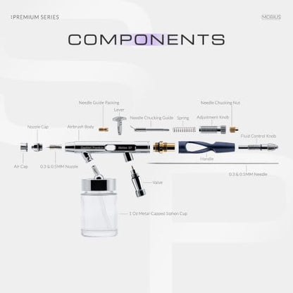 Gaahleri Airbrsuh Premium Series Mobius Siphon Feed Airbrush