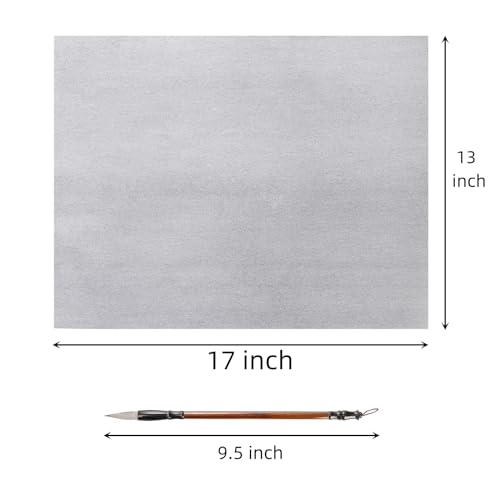 Eorbow 30 Pack Magic Water Drawing Cloth, Reusable Water Writing Canvas with Brush for Calligraphy and Painting, No Ink Practice Paper Set for Kids Adults Beginners, 17x13 Inch Art Painting Supply