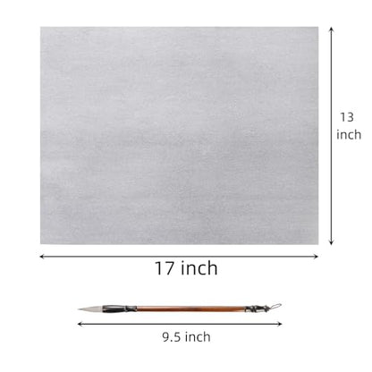 Eorbow 30 Pack Magic Water Drawing Cloth, Reusable Water Writing Canvas with Brush for Calligraphy and Painting, No Ink Practice Paper Set for Kids Adults Beginners, 17x13 Inch Art Painting Supply