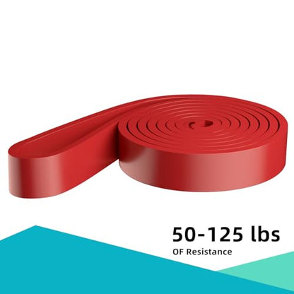 Resistance Bands, Pull Up Bands, Pull Up Assist Band Exercise Bands for Men & Women Working Out, Body Stretching, Physical Therapy, Muscle Training - color: Red