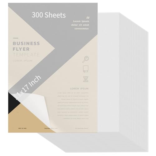 300 PCS 11x17 Inch Translucent Vellum Paper 63 Grams for Architecture Building Paint - Drafting Sheets Translucent White (Can't Print With Printer) - color: transparent