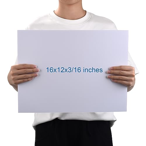 Foam Board 12 x 16 x 3/16"(5mm), Foam Core Board Sheets, White Poster Board | 12 Pack, Acid Free Foamboard, Rigid Sign Board for Mounting, Framing, Backing, Display, Presentation, Prints, Crafts & Art - size: 12x16 in 12 Pack
