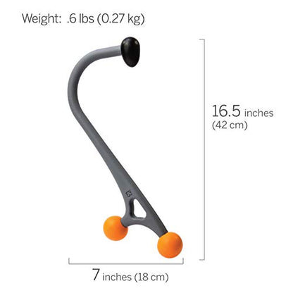 TRIGGERPOINT Performance Therapy AcuCurve Massage Cane for Neck, Back and Shoulders, Gray/Orange (Pack of 4)