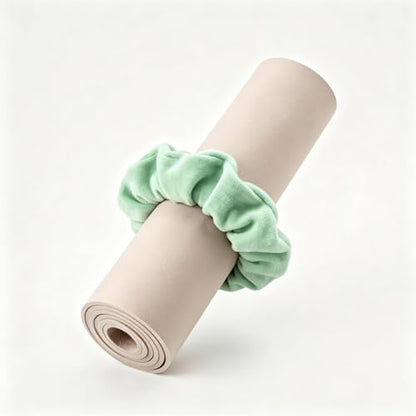 Yoga Mat Scrunchie - Holds Your Yoga Mat in Style - Durable & Elasticity Fabric - Fits All Standard Yoga Mats - color: Green