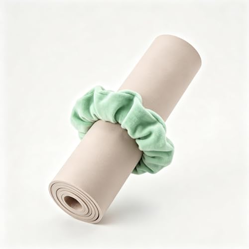 Yoga Mat Scrunchie - Holds Your Yoga Mat in Style - Durable & Elasticity Fabric - Fits All Standard Yoga Mats - color: Green