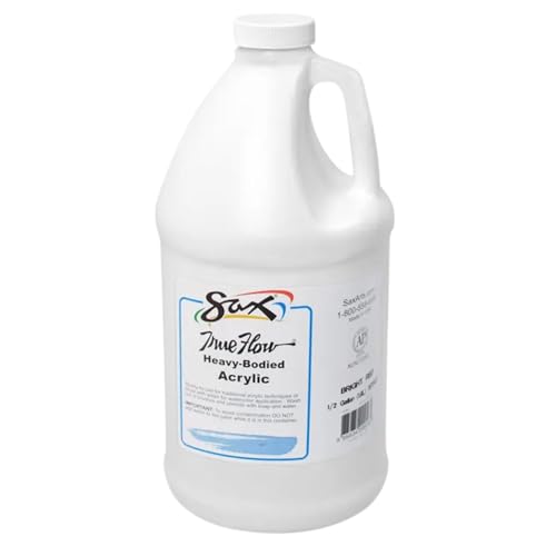 Sax Heavy Body Acrylic Paint for School and Arts and Crafts Use, Blockout White, 1/2 Gallon