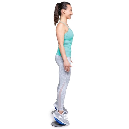 OPTP Dynamic Duo Balance & Stability Trainers – Blue, Set of 2, 8 1/4" | Balance trainer set for core strength, foot & ankle strengthening, injury recovery, PT & rehab, Includes slip-resistant base