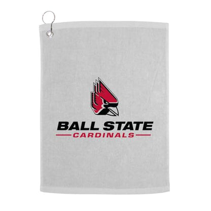 Sport Your Gear Ball State Cardinals Golf Bag Towel - Officially Licensed - Athletic Logo - Ultra-Absorbent, Grommet Attachment, Keeps Clubs & Hands Dry - color: Ball State