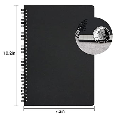 EUSOAR Graph Paper Spiral Notebook, B5 3Pack 7.3"x10.2" 120 Pages Hardcover Paper Notebook Journals, Wirebound Journal Sketch Notebook for Math and Science Students Engineering Artist Drawing - color: Black, size: B5