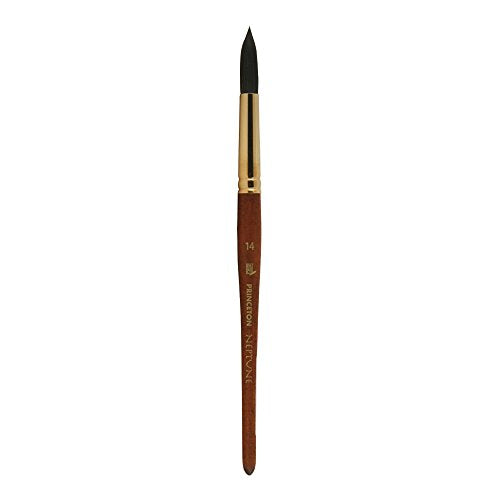 Princeton Neptune Round Brush, Synthetic, Short Handle, Size 14, 1 Count - size: Size 14