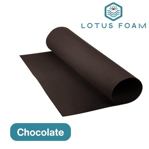LotusFoam EVA Foam Sheet 3mm – 44"x 85" Craft Foam for Cosplay, Costumes & DIY, High Density 130 kg/m3, Heat Shapeable, Paintable, 35 Colors(Chocolate) - Chocolate - color: Chocolate