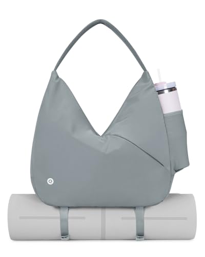 Ceneda Large Gym Bag for Women with Hidden Yoga Mat Holder & Shoe Compartment & Wet Pocket, Sports Duffle Bag for Travel - color: Celadon