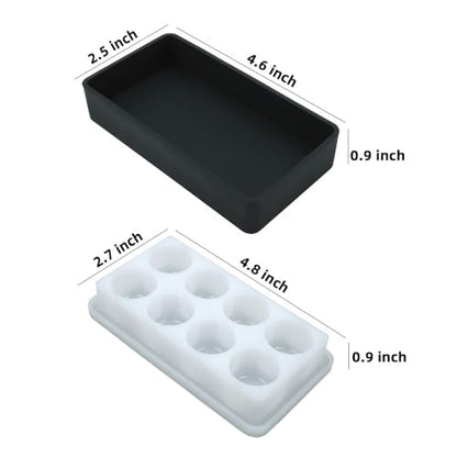 BIGEBO Silicone Palette with Lid, Non-Stick Silicone Paint Palette Resin Color Mixing Box for UV Resin Accessories Tools
