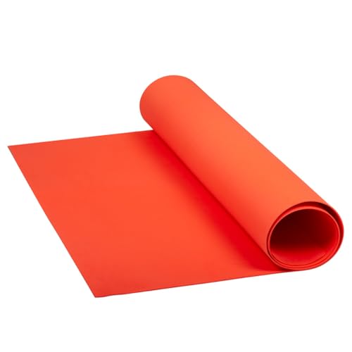 LotusFoam EVA Foam Sheet 3mm – 44"x 85" Craft Foam for Cosplay, Costumes & DIY, High Density 130 kg/m3, Heat Shapeable, Paintable, 35 Colors (Orange) - Orange - color: Orange