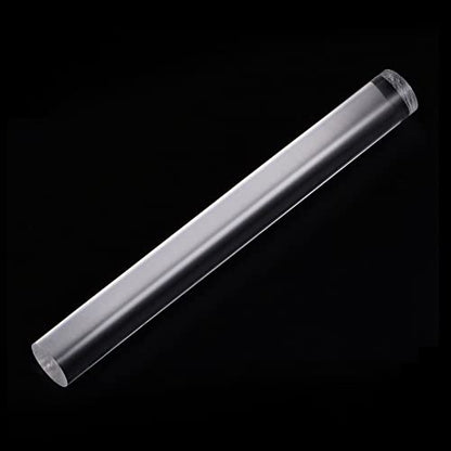 HARFINGTON Acrylic Clay Roller 9 Inch x 1 Inch Solid Non-Stick Plastic Round Tube Roller Polymer Clay Rod Fondant Rolling Pin for Shaping, Sculpting, Modeling DIY Crafts, Transparent - color: Transparent, size: 9 Inch x 1 Inch
