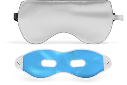ASUTRA Silk Eye Pillow for Sleep, Silver - Filled w/Lavender (One Size) - color: Silver