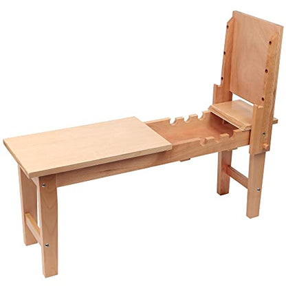 Creative Mark Belgian Art Horse - 40.25" x 11.38" x 17", Beechwood Drawing Bench and Easel with Sturdy Construction, Permanent Legs, 120/90-Degree Angles, Wooden Locking Pin, Built-in Storage