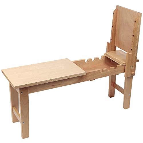 Creative Mark Belgian Art Horse - 40.25" x 11.38" x 17", Beechwood Drawing Bench and Easel with Sturdy Construction, Permanent Legs, 120/90-Degree Angles, Wooden Locking Pin, Built-in Storage