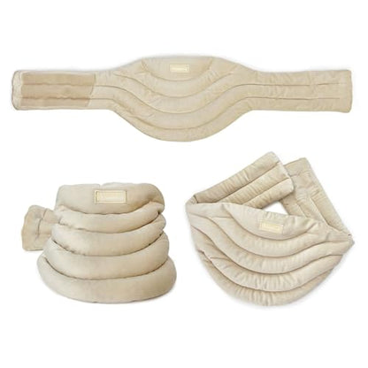 ASUTRA Champagne Gold Silk Eye Pillow and Weighted Neck Wrap Bundle Set, 2 - color: Champagne Eye Pillow and Neck Wrap Bundle