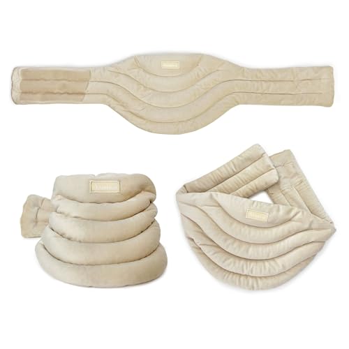 ASUTRA Champagne Gold Silk Eye Pillow and Weighted Neck Wrap Bundle Set, 2 | Products - Weighted Eye Mask Filled w/Lavender & Flax Seeds, Hands-Free Microwaveable Heat Pad and Cooling Neck Wrap - color: Champagne Eye Pillow and Neck Wrap Bundle