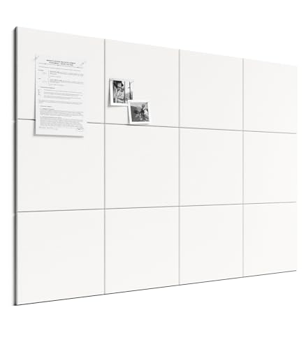 Bumusty 48" x 36" Large Cork Board Alternative, Milky White - color: Milky White, size: Solid Tile 12-Pack